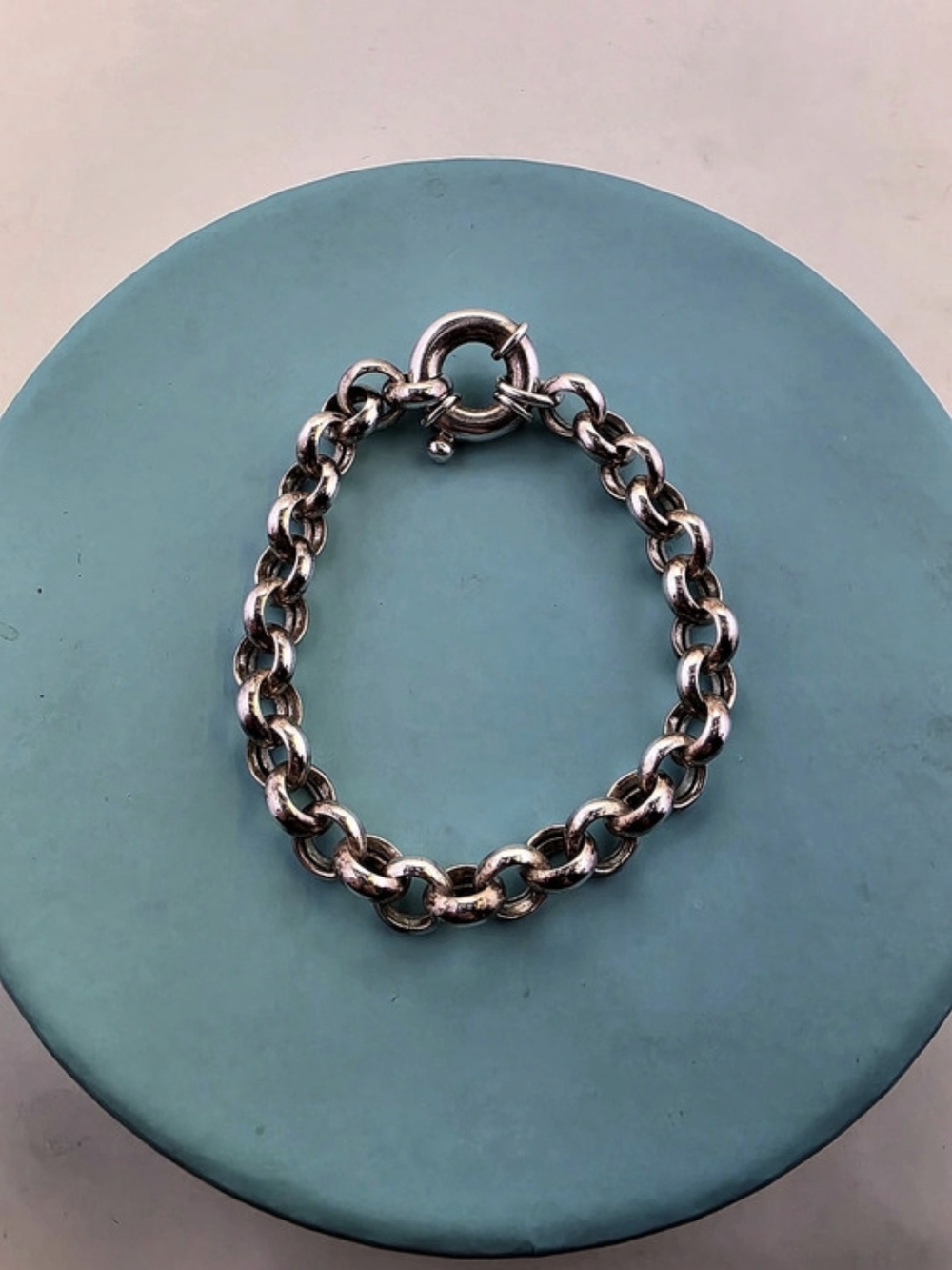✨ Sterling Silver Chunky Rolo Link Chain Bracelet  ✨